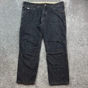 Kuhl Riot Jeans Mens 40x32 Black Gray‎ Vintage Patina Dye Stretch Denim Hiking